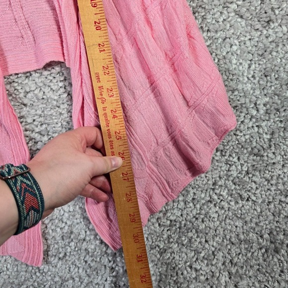 Missoni Women Pink Knit Cardigan Size 42 Handkerchief Hem Open Front Luxury - Picture 13 of 16